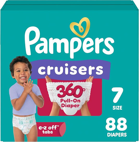 Pampers Diapers Cruisers 360 Size 7, 88 Count