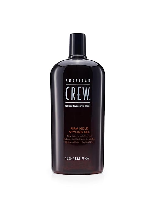 American Crew Men's Hair Styling Gel, Firm Hold, Non-Flaking, 33.8 fl. oz.
