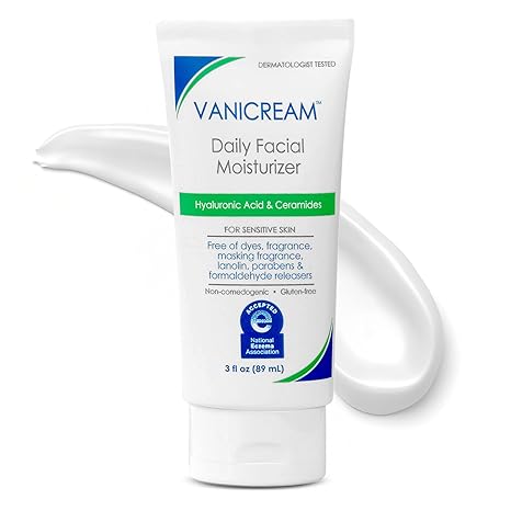 Vanicream Daily Facial Moisturizer With Ceramides and Hyaluronic Acid, 3 fl. oz.