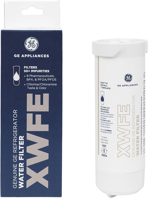 GE XWFE Refrigerator Water Filter with Smart Chip, Certified to Reduce Lead & Pharmaceuticals