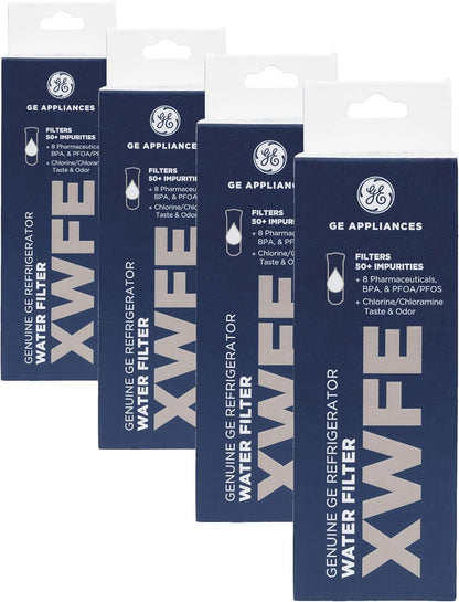 GE XWFE Refrigerator Water Filter with Smart Chip, Certified to Reduce Lead & Pharmaceuticals