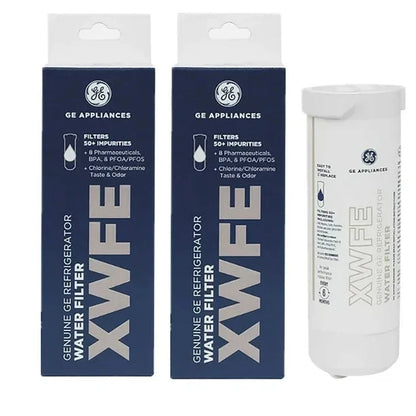 GE XWFE Refrigerator Water Filter with Smart Chip, Certified to Reduce Lead & Pharmaceuticals